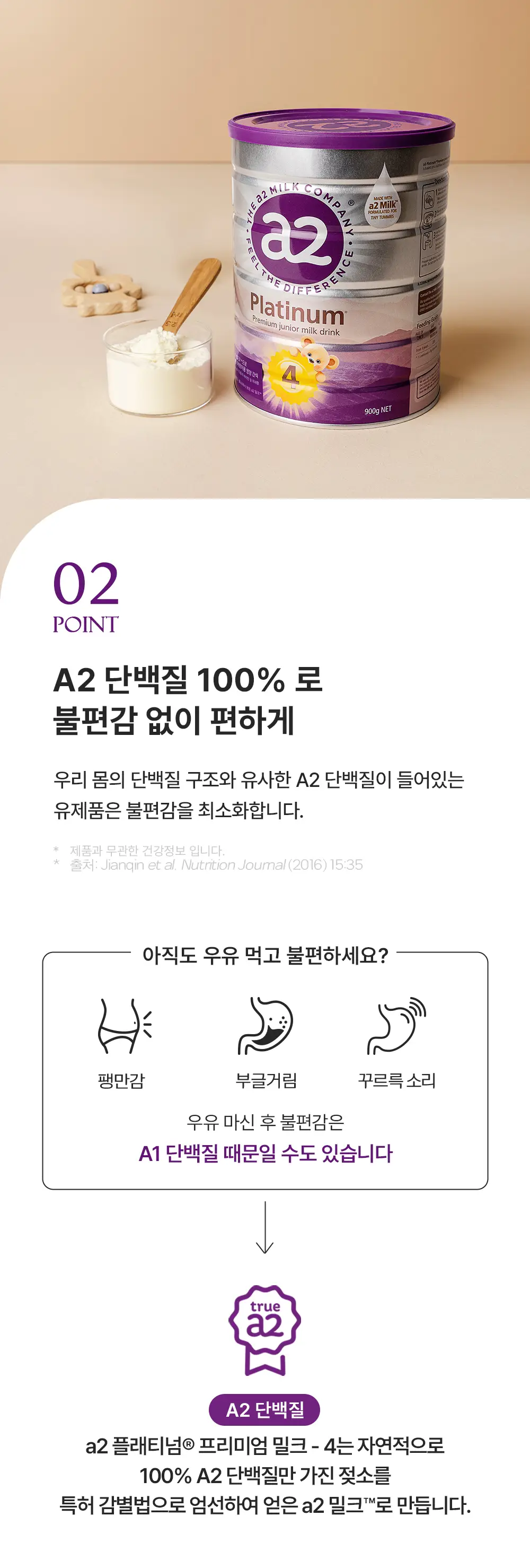 [김태희pick]뉴오리진 a2플래티넘 분유 4단계 900g 6캔 상세페이지 5